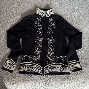 WH/BM Black & White Sweater